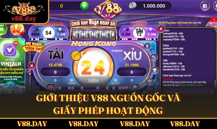 Giới thiệu V88 nguồn gốc và giấy phép hoạt động