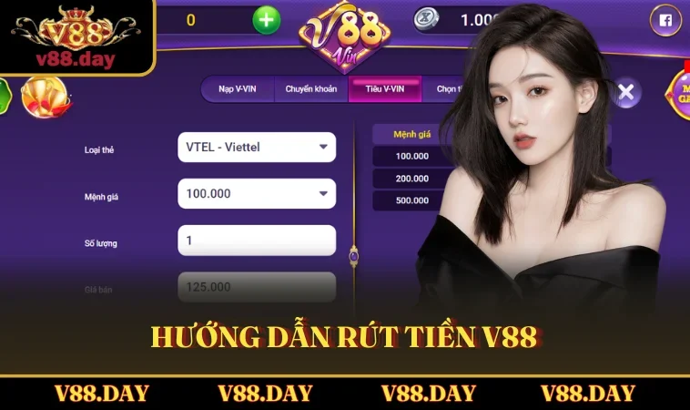 Hướng dẫn rút tiền V88