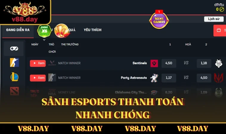sanh esports thanh toan nhanh chong Sảnh Esports thanh toán nhanh chóng